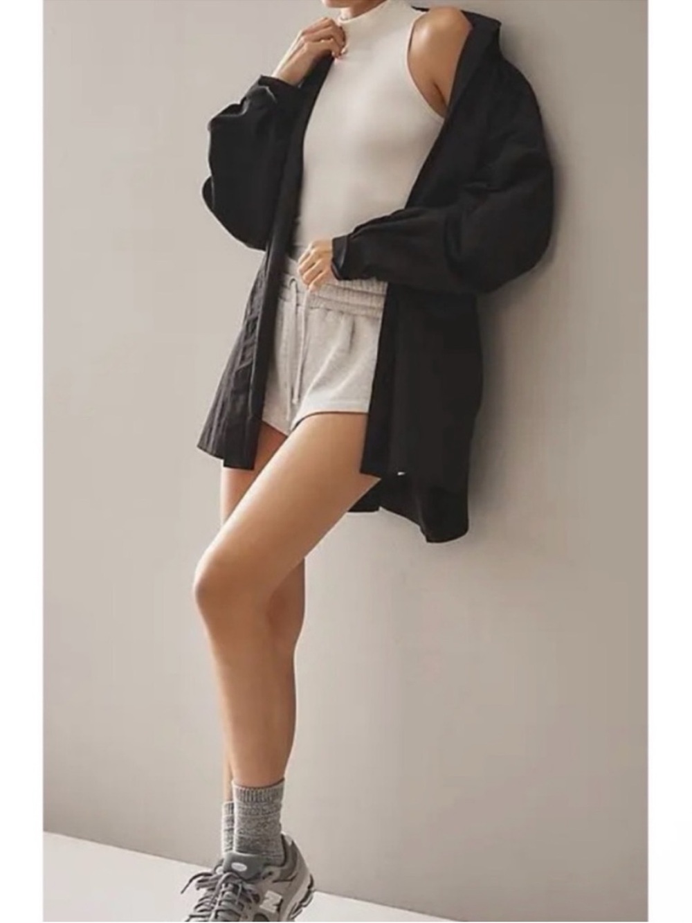 P.E Nation Black Oversized Button-Down Shirt/Shacket